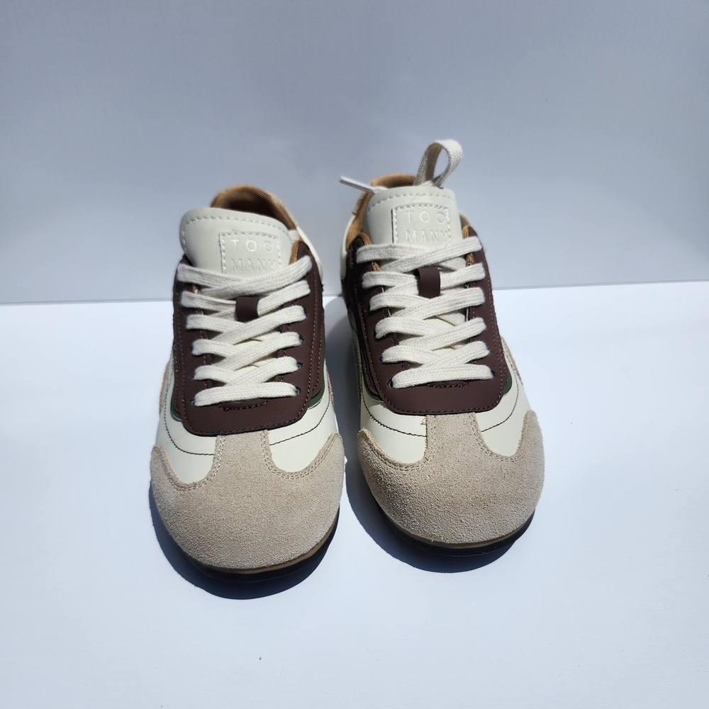 Women's Cream and Brown Sneakers
